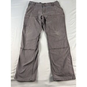 Ariat Rebar M4 Work Pants Mens 36x32 Gray Relaxed Straight Canvas Utility